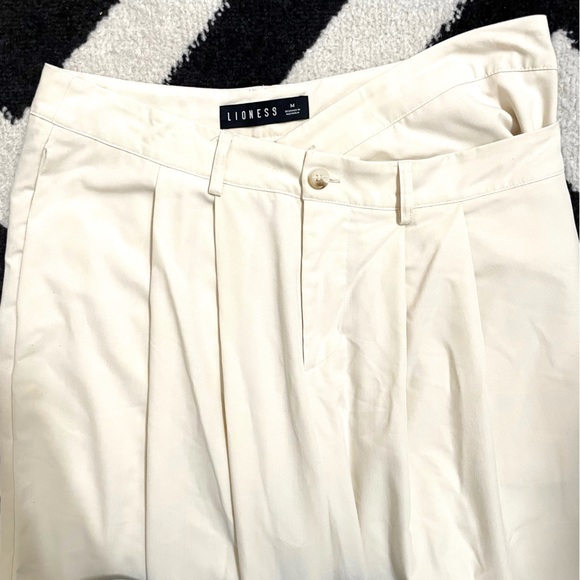 Lioness • la mesa trouser pant beige sz M - Picture 11 of 11